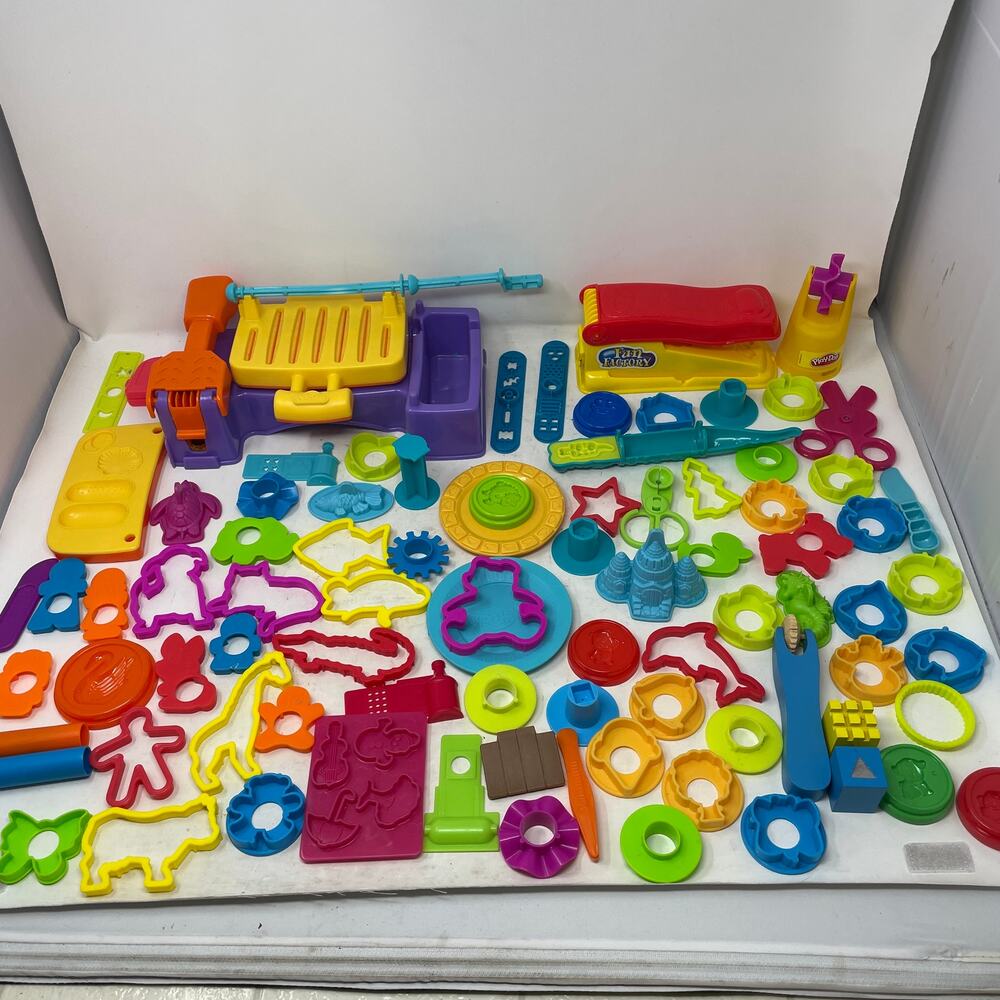 Lot of Play-Doh Accessories Cookie Cutters Molds Etc